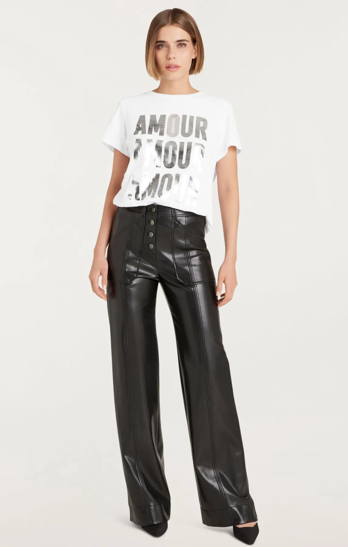 Cinq à Sept Amour Amour Amour Foiled Tee<Women Tees & Pullovers