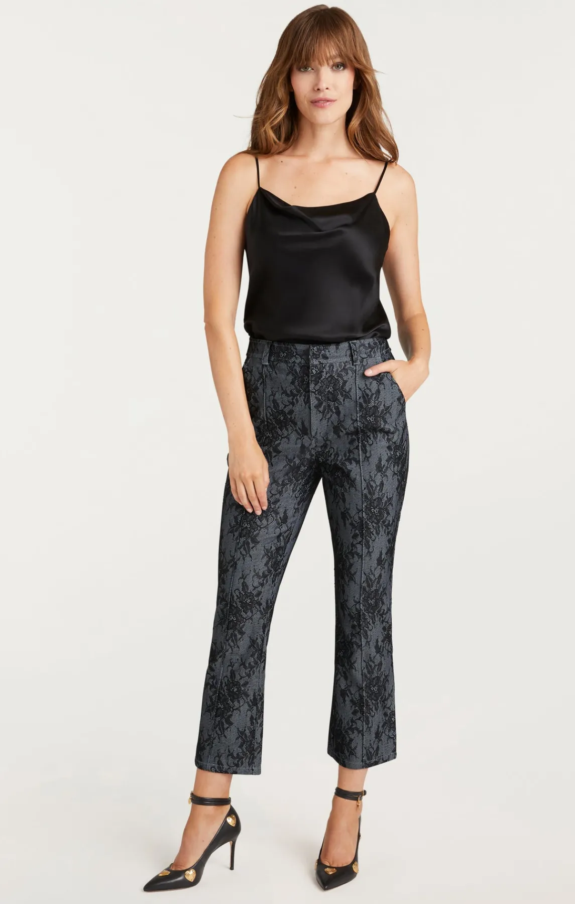 Cinq à Sept Bonded Lace Cropped Evelyn Pant<Women Pants