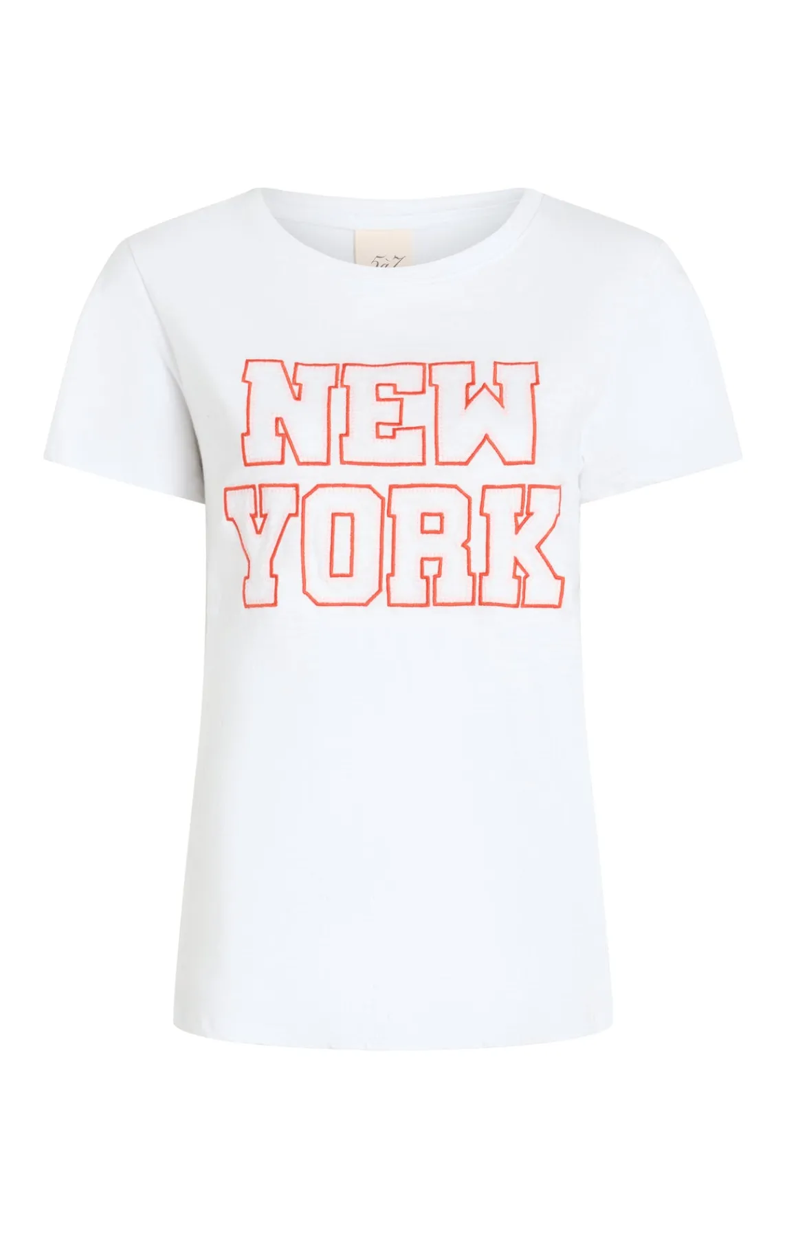 Cinq à Sept Chainstitch Paris New York Tee<Women Tees & Pullovers