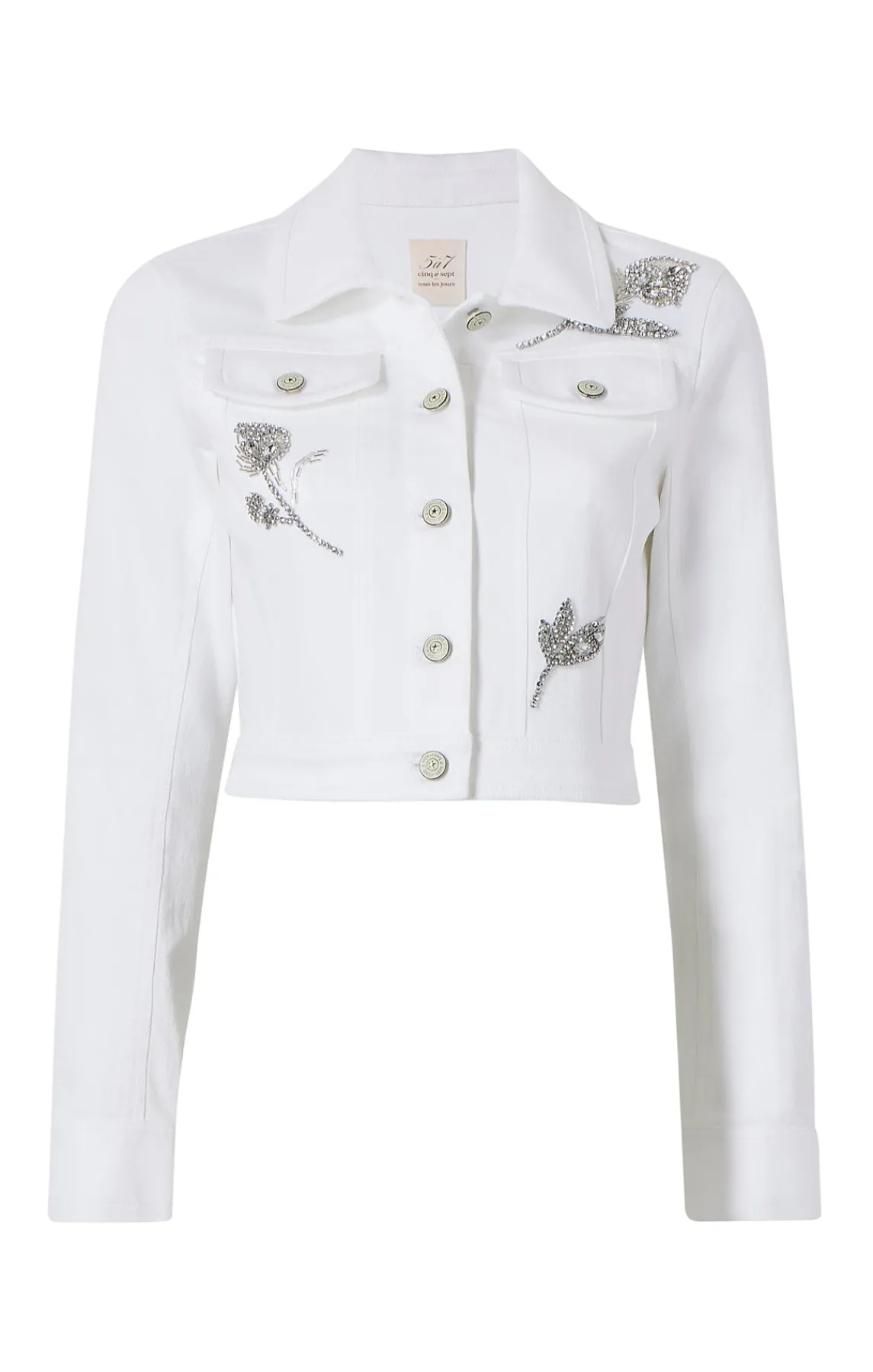 Cinq à Sept Crystal Floral Regina Jacket<Women Jackets | Denim