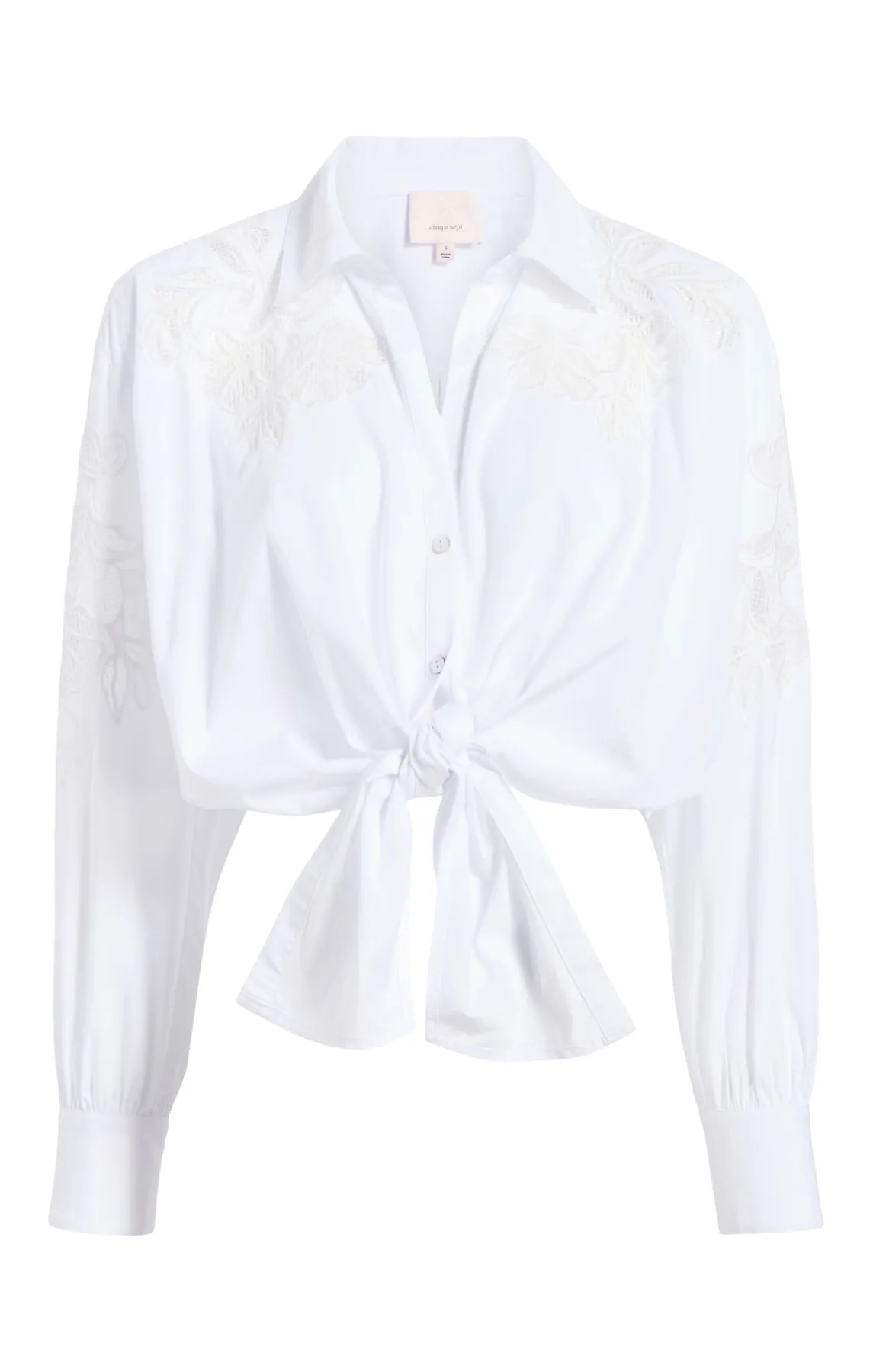 Cinq à Sept Cutout Embellished Marianna Top<Women Long Sleeve Tops