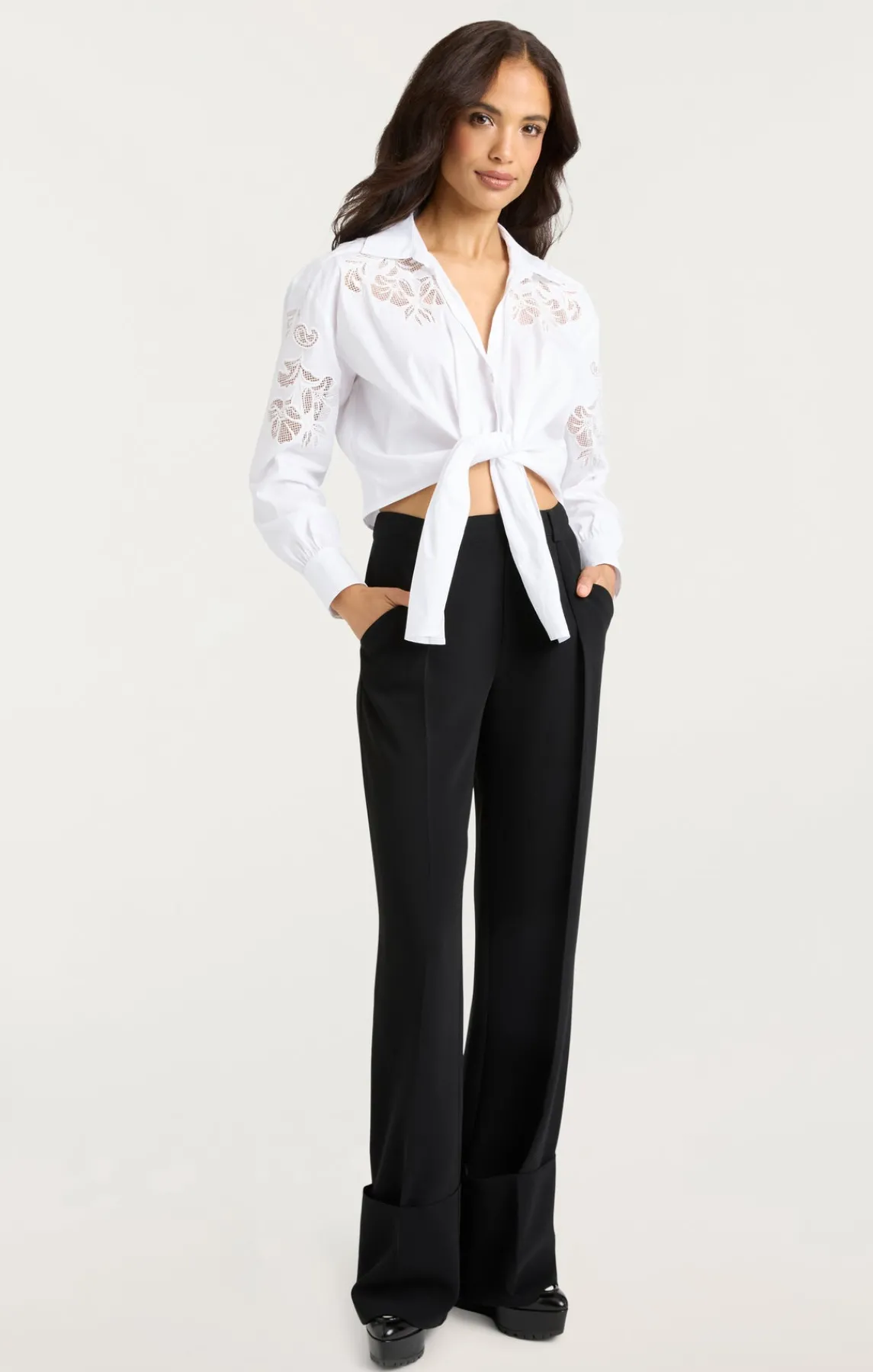 Cinq à Sept Cutout Embellished Marianna Top<Women Long Sleeve Tops