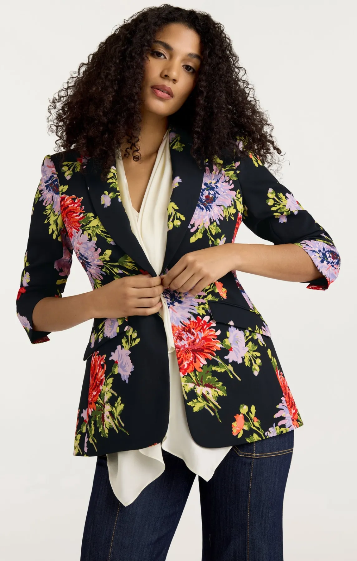 Cinq à Sept Dark Chrysanthemum Scrunched Cheyenne Blazer<Women Jackets