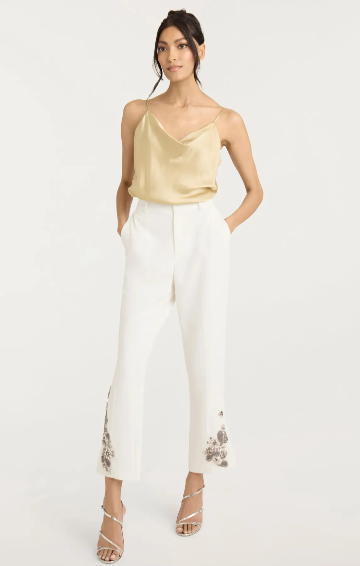 Cinq à Sept Diamond Daisies Cropped Kerry Pant<Women Pants