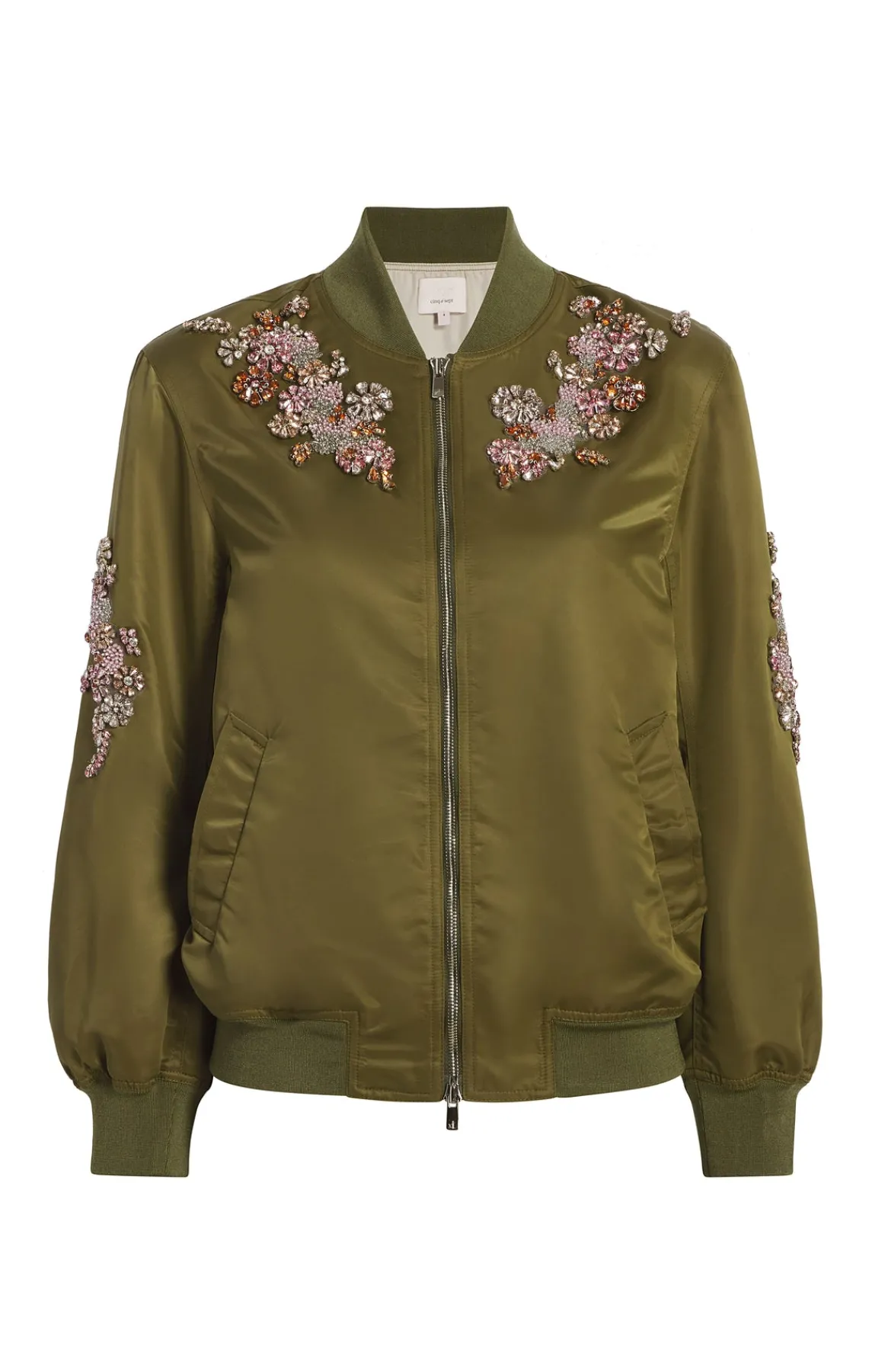 Cinq à Sept Diamond Daisies Embellished Talulla Bomber<Women Outerwear