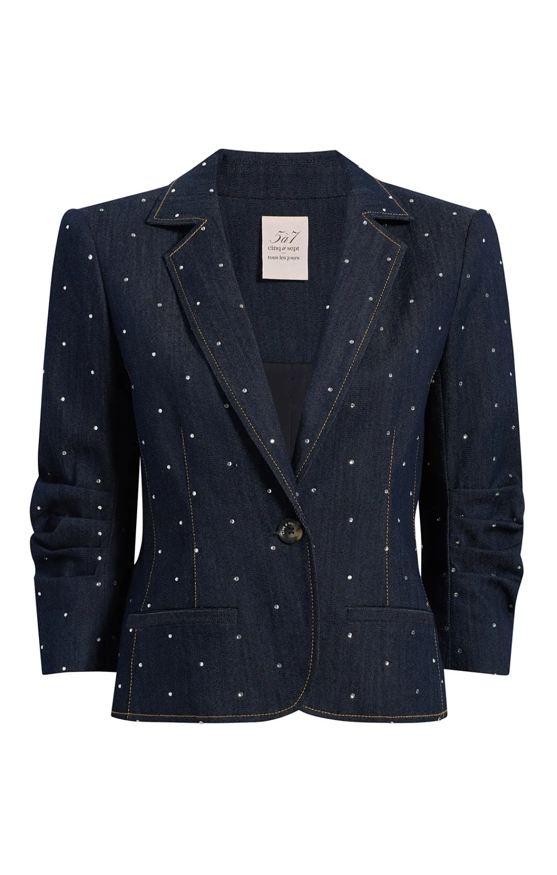 Cinq à Sept Ditsy Rhinestone Le Petit Khloe Blazer<Women Jackets | Denim