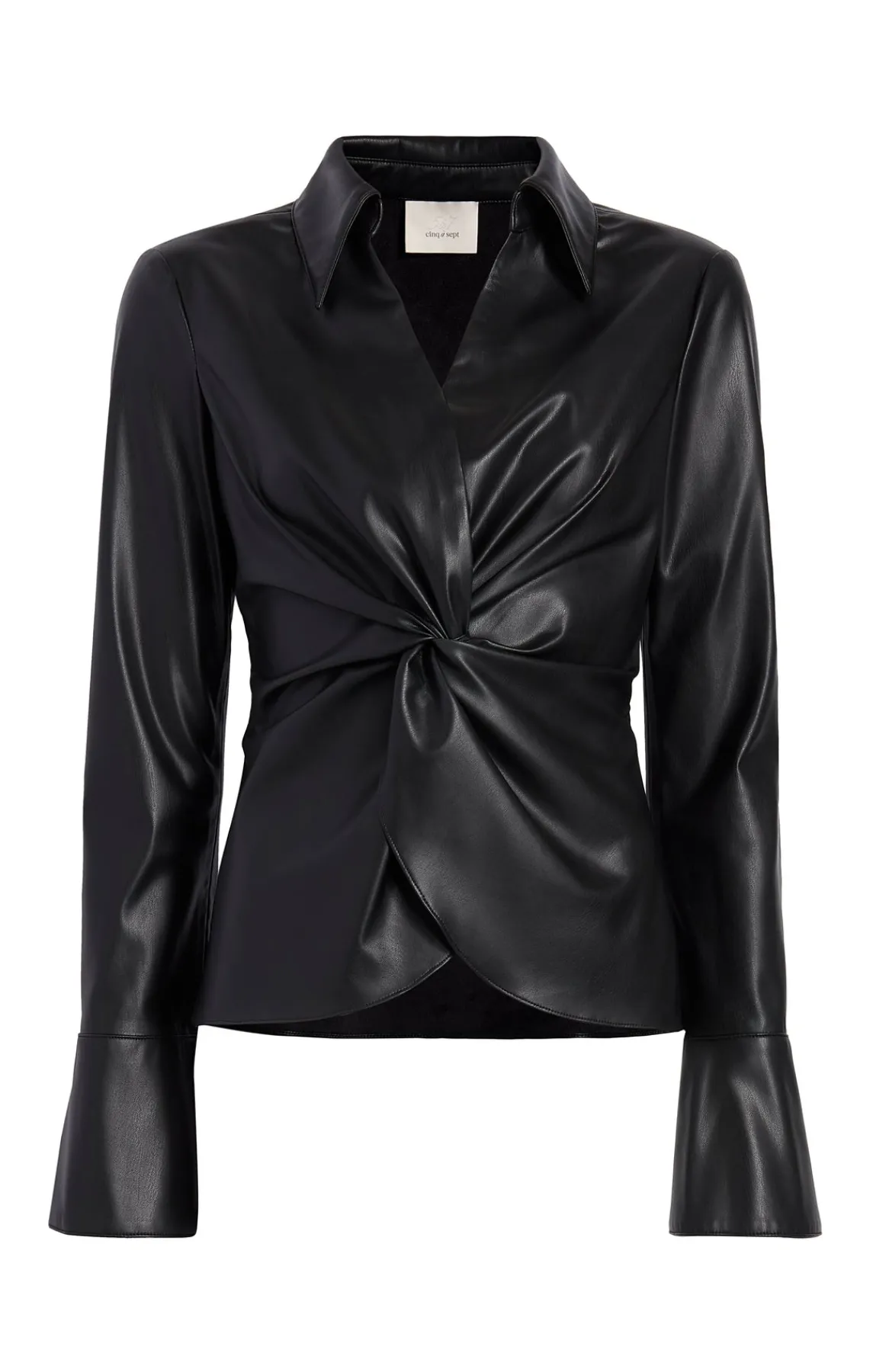 Cinq à Sept Faux Leather Mckenna Top<Women Long Sleeve Tops