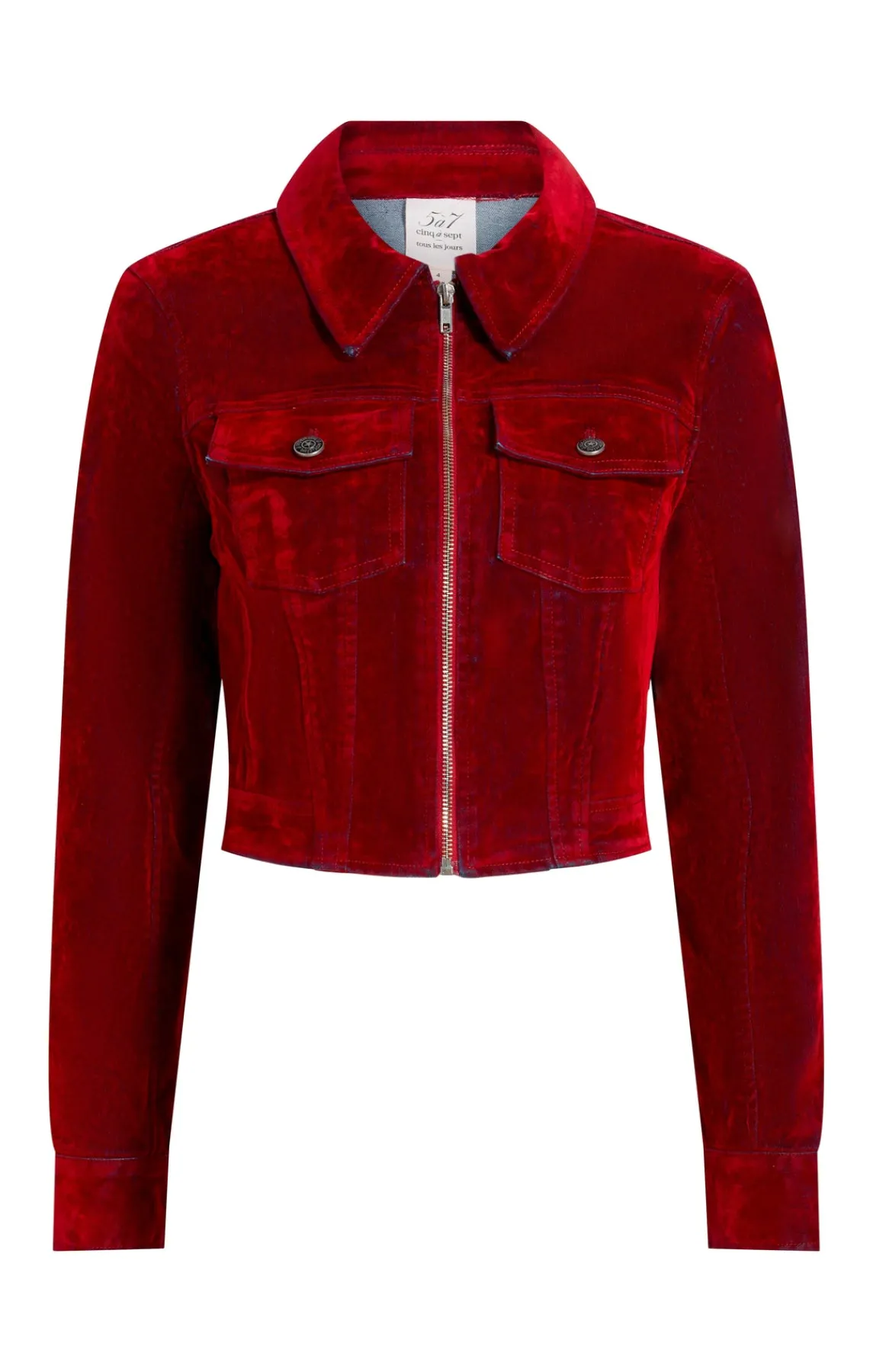 Cinq à Sept Flocked Denim Marilee Jacket<Women Jackets