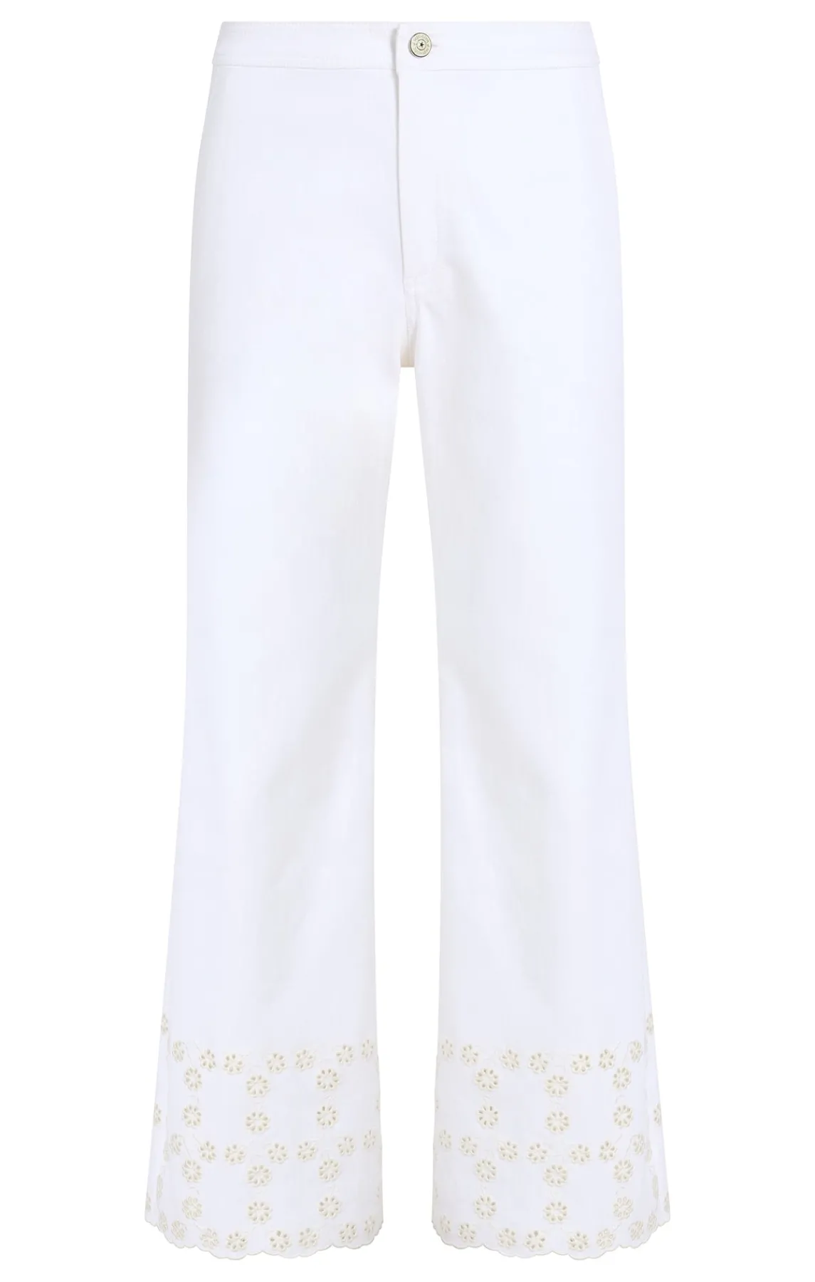 Cinq à Sept Floral Eyelet Amelia Pant<Women Pants | Denim