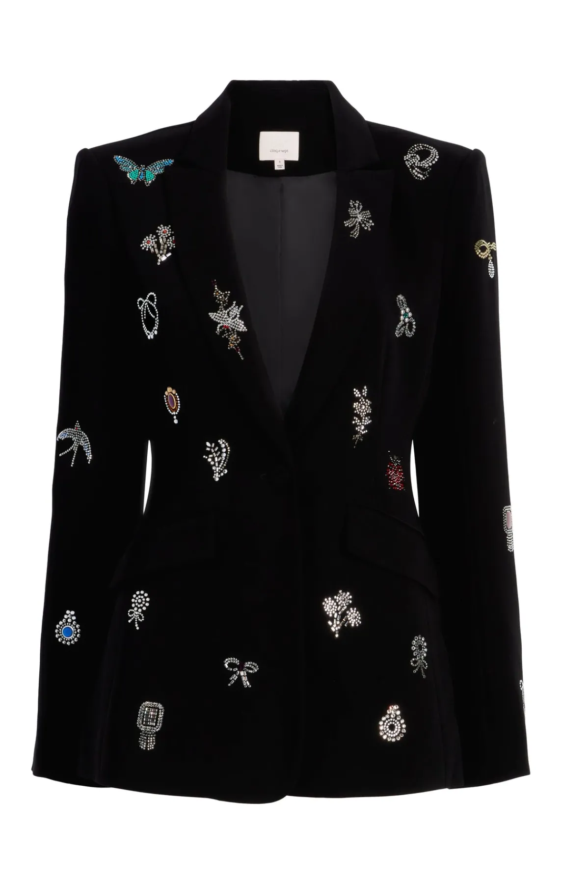 Cinq à Sept Heatset Brooches Embellished Cheyenne Blazer<Women Blazers