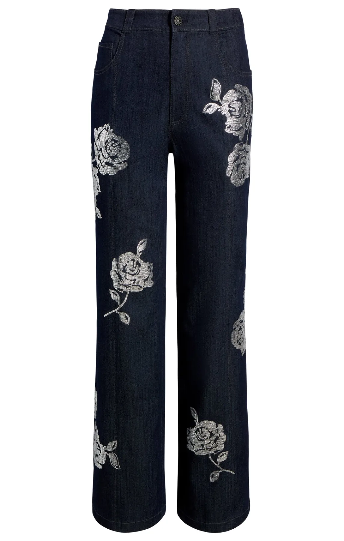 Cinq à Sept Heatset Roses Francine Pant<Women Pants | Denim