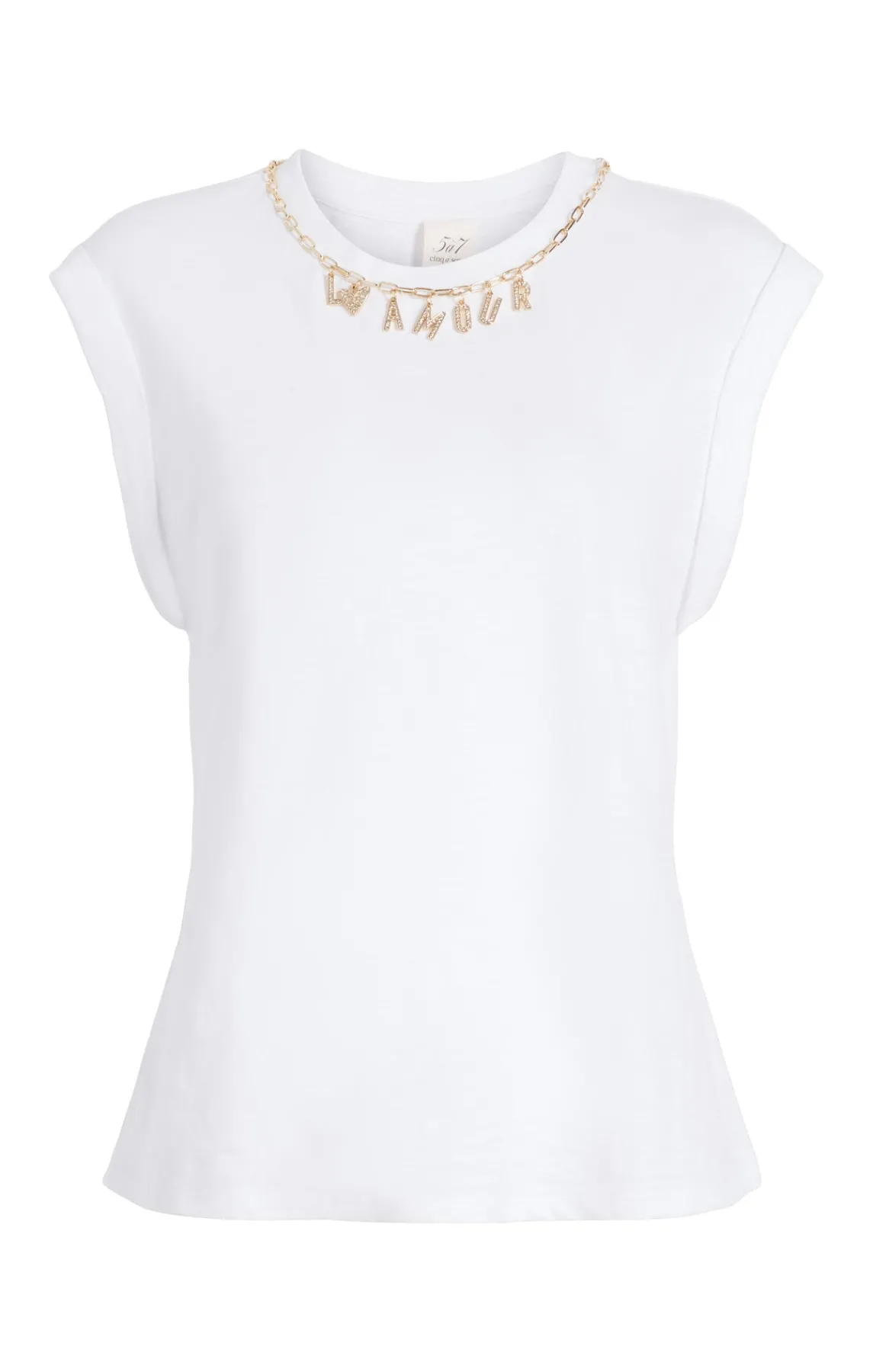 Cinq à Sept L'amour Necklace Bella Tee<Women Tees & Pullovers