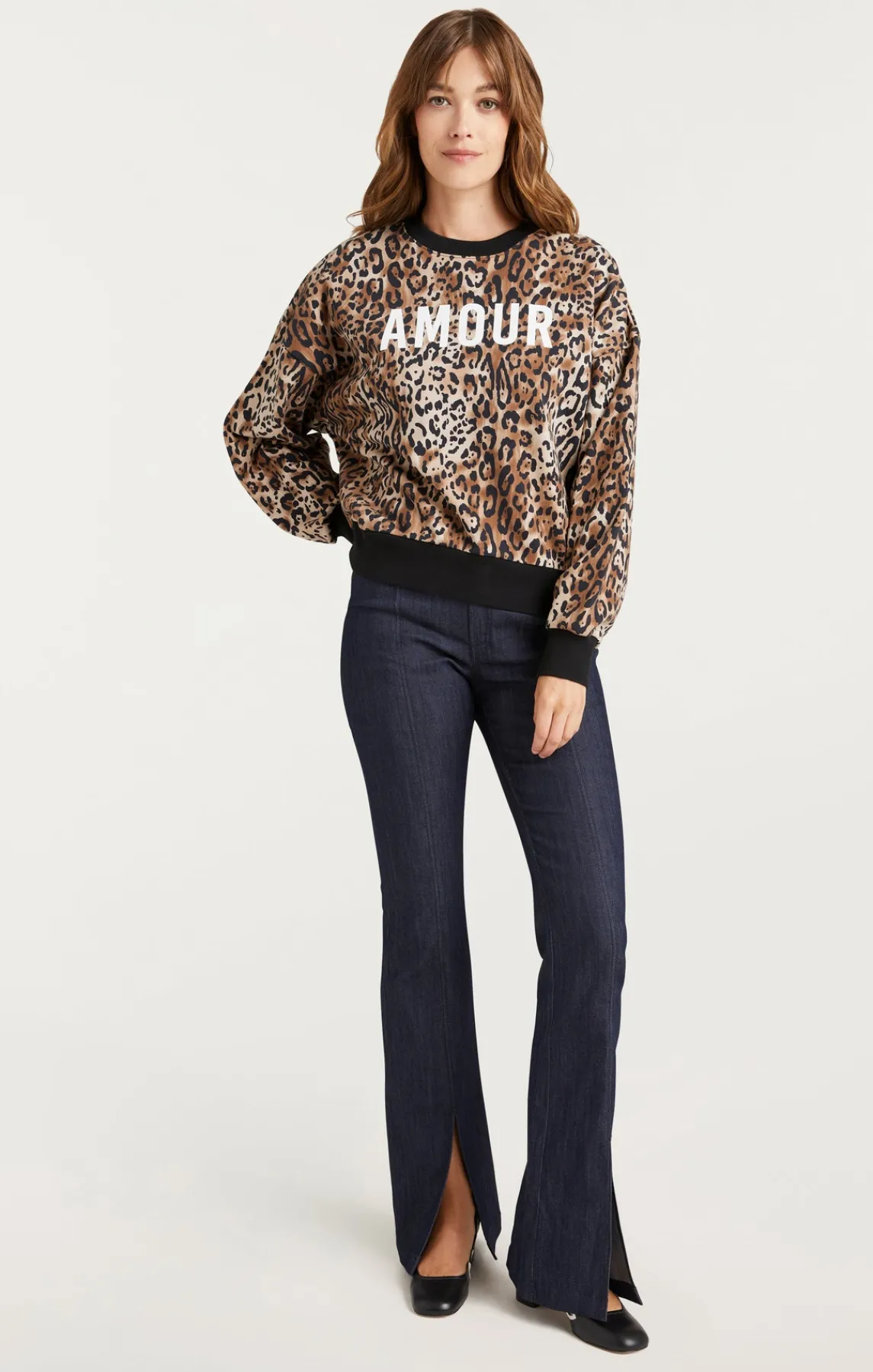 Cinq à Sept Leopard Amour Brandy Sweatshirt Pullover<Women Sweaters & Knits | Sweaters & Knits