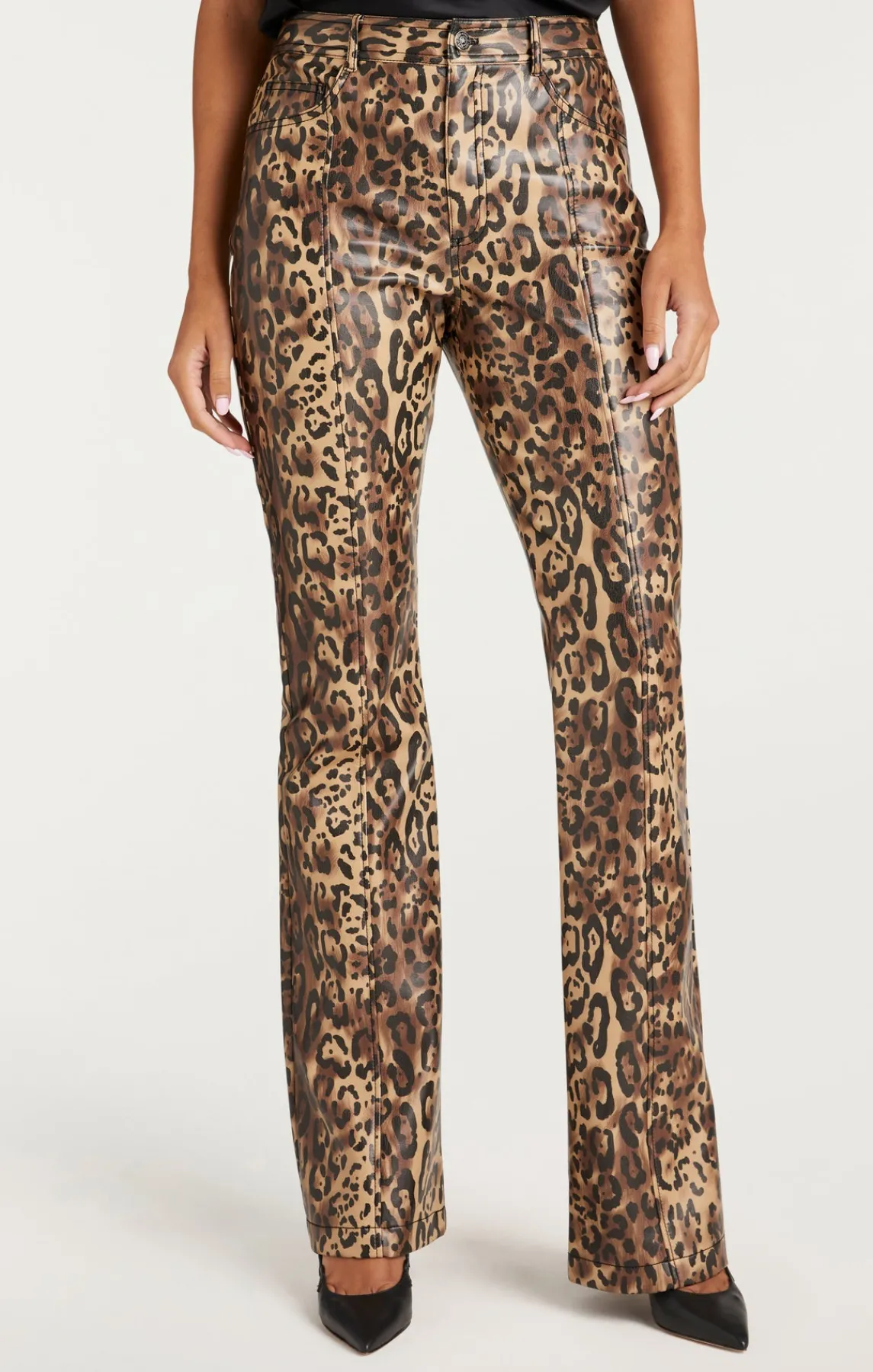 Cinq à Sept Leopard Vegan Leather Miller Pant<Women Pants