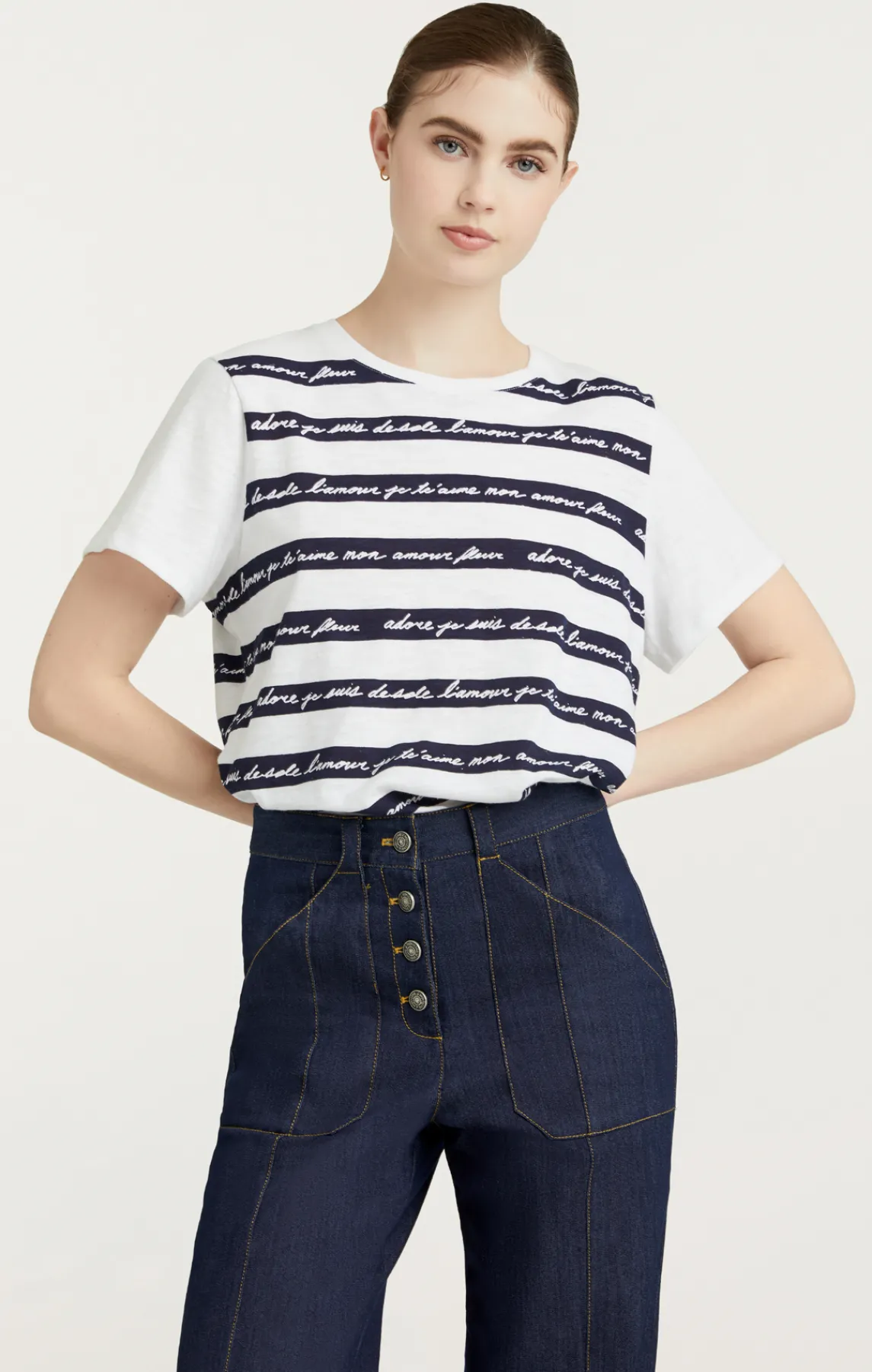 Cinq à Sept Love Letter Stripe Tee<Women Tees & Pullovers