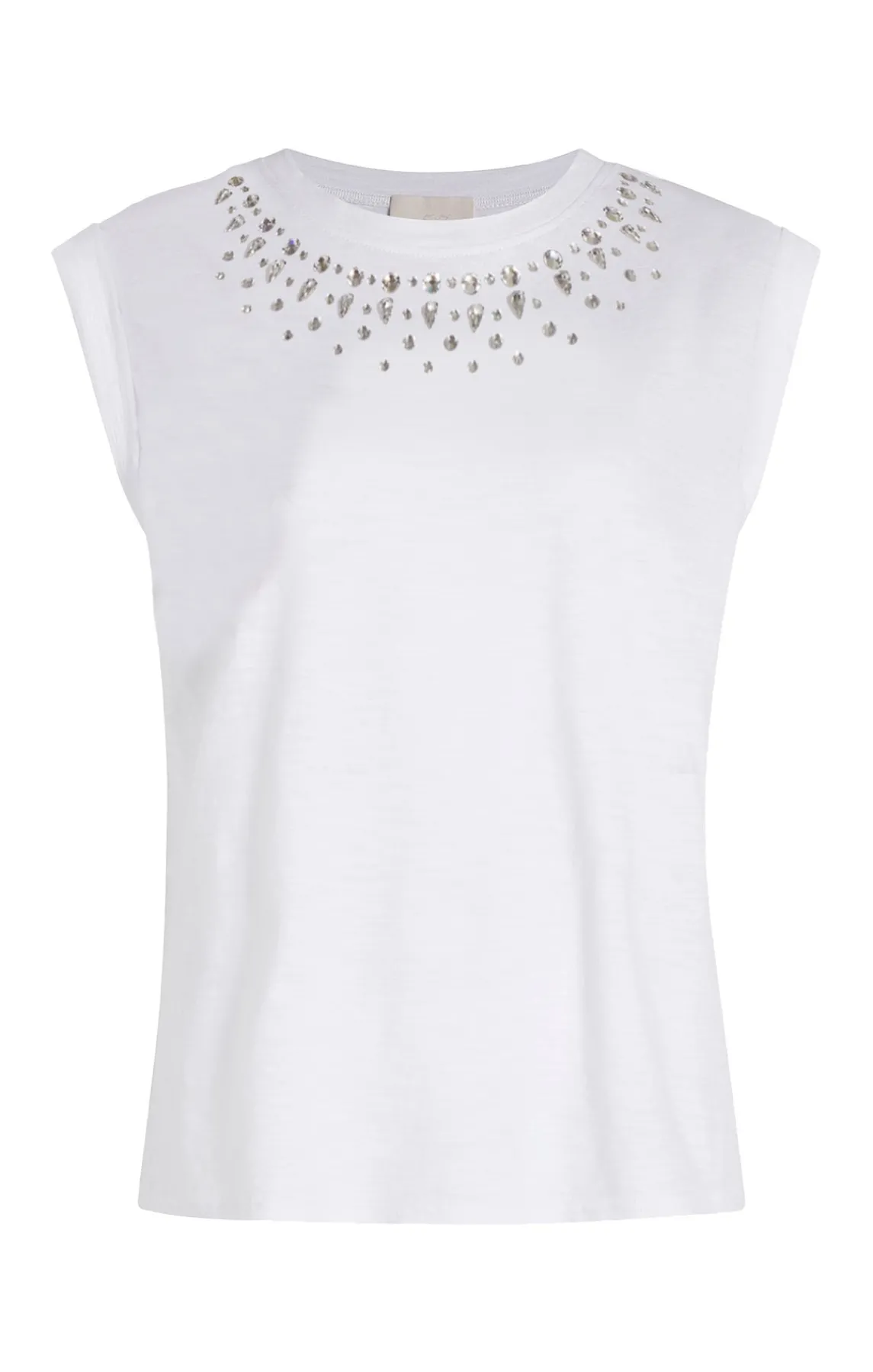 Cinq à Sept Mixed Rhinestone Bella Tee<Women Tees & Pullovers