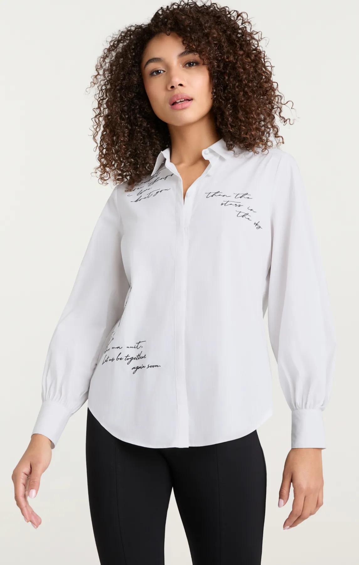 Cinq à Sept Mon Amour Embroidered Poplin Kandice Top<Women Long Sleeve Tops