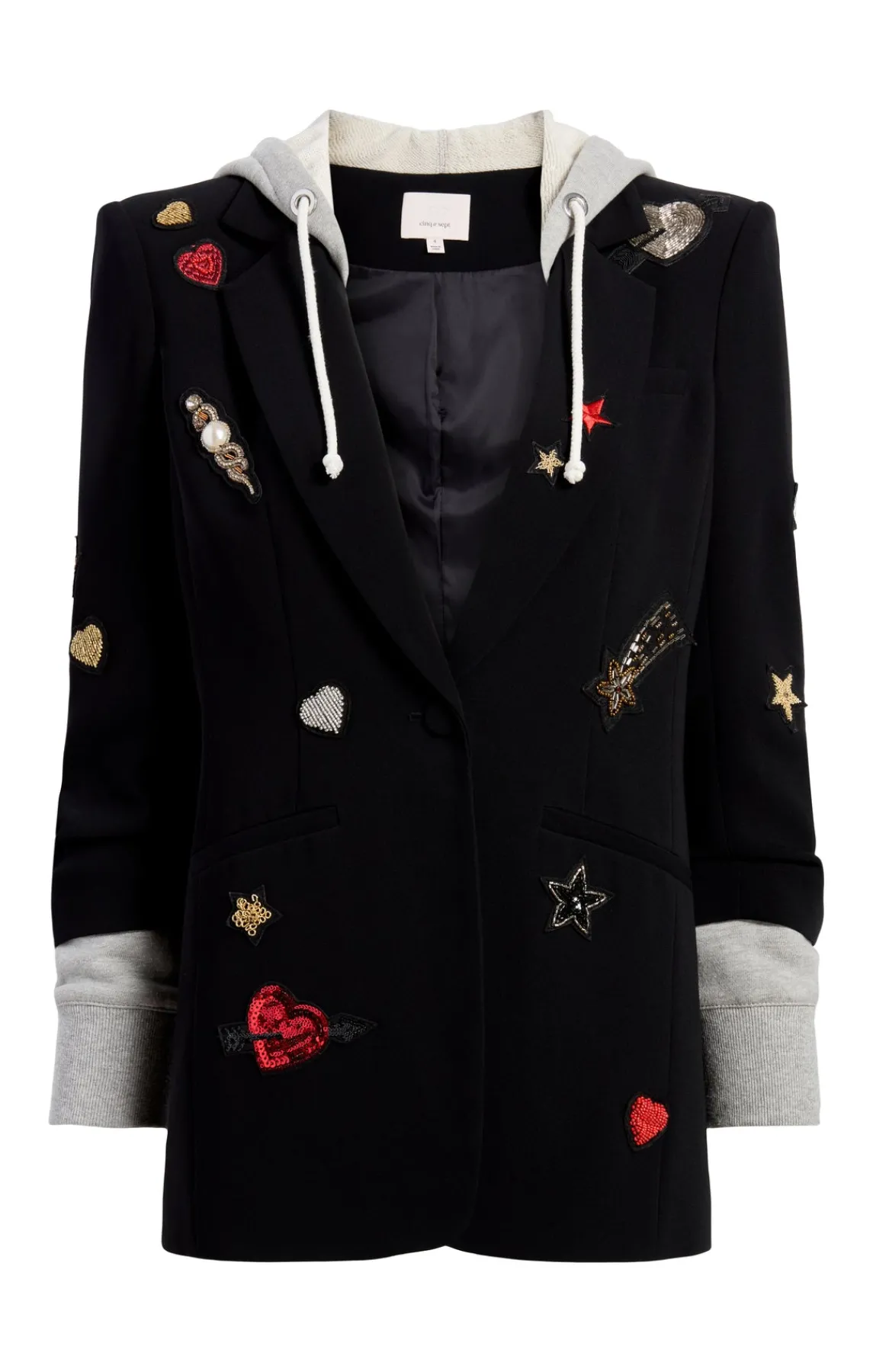 Cinq à Sept Nebula Embellished Hooded Khloe Blazer<Women Blazers