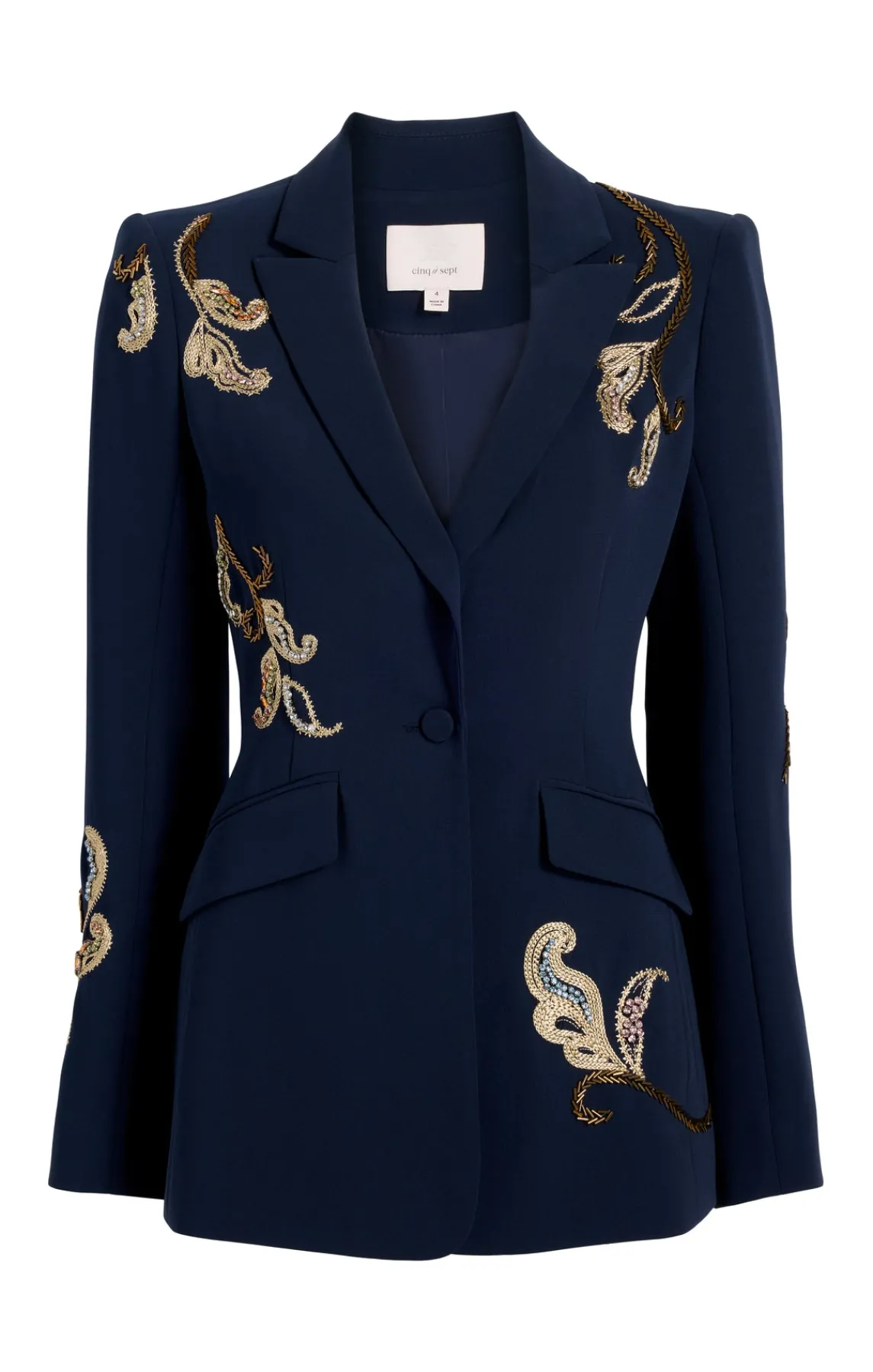 Cinq à Sept Paisley Embellished Cheyenne Blazer<Women Blazers