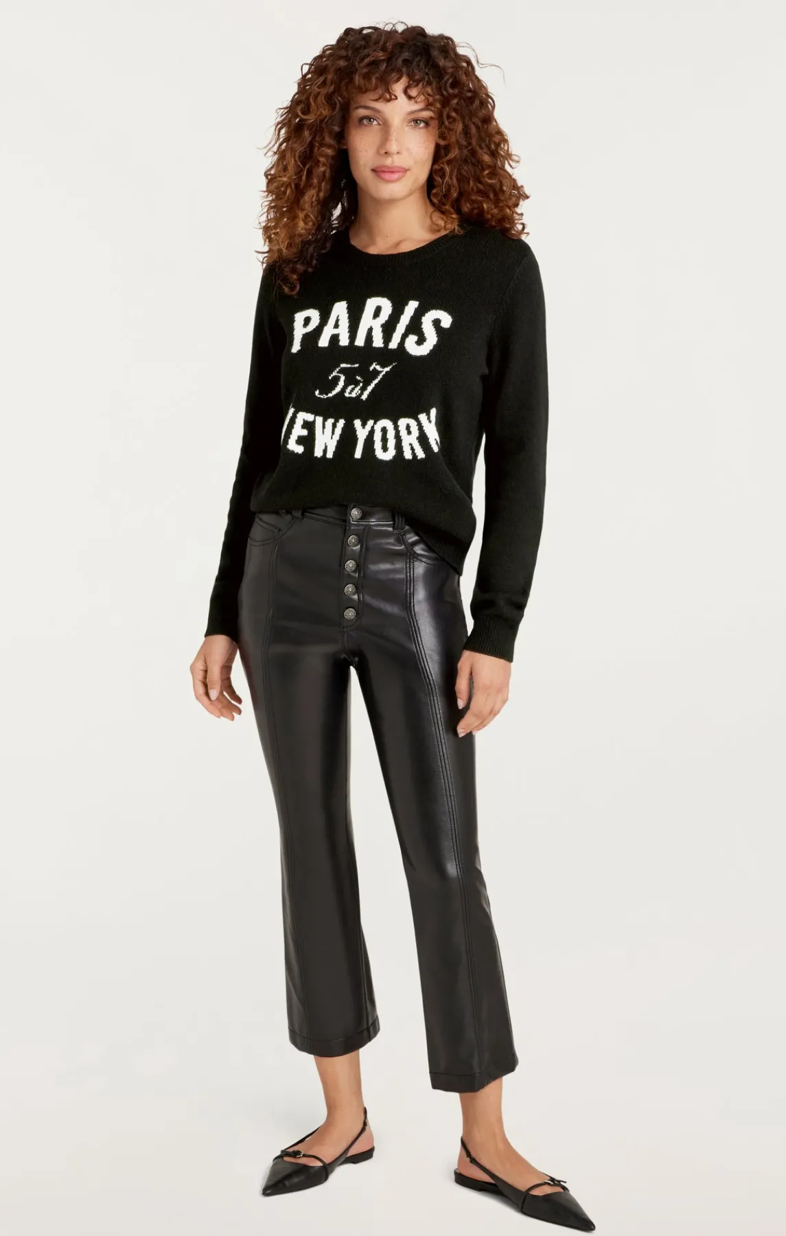 Cinq à Sept Paris New York Graphic Crewneck Pullover<Women Long Sleeve Tops | Sweaters & Knits