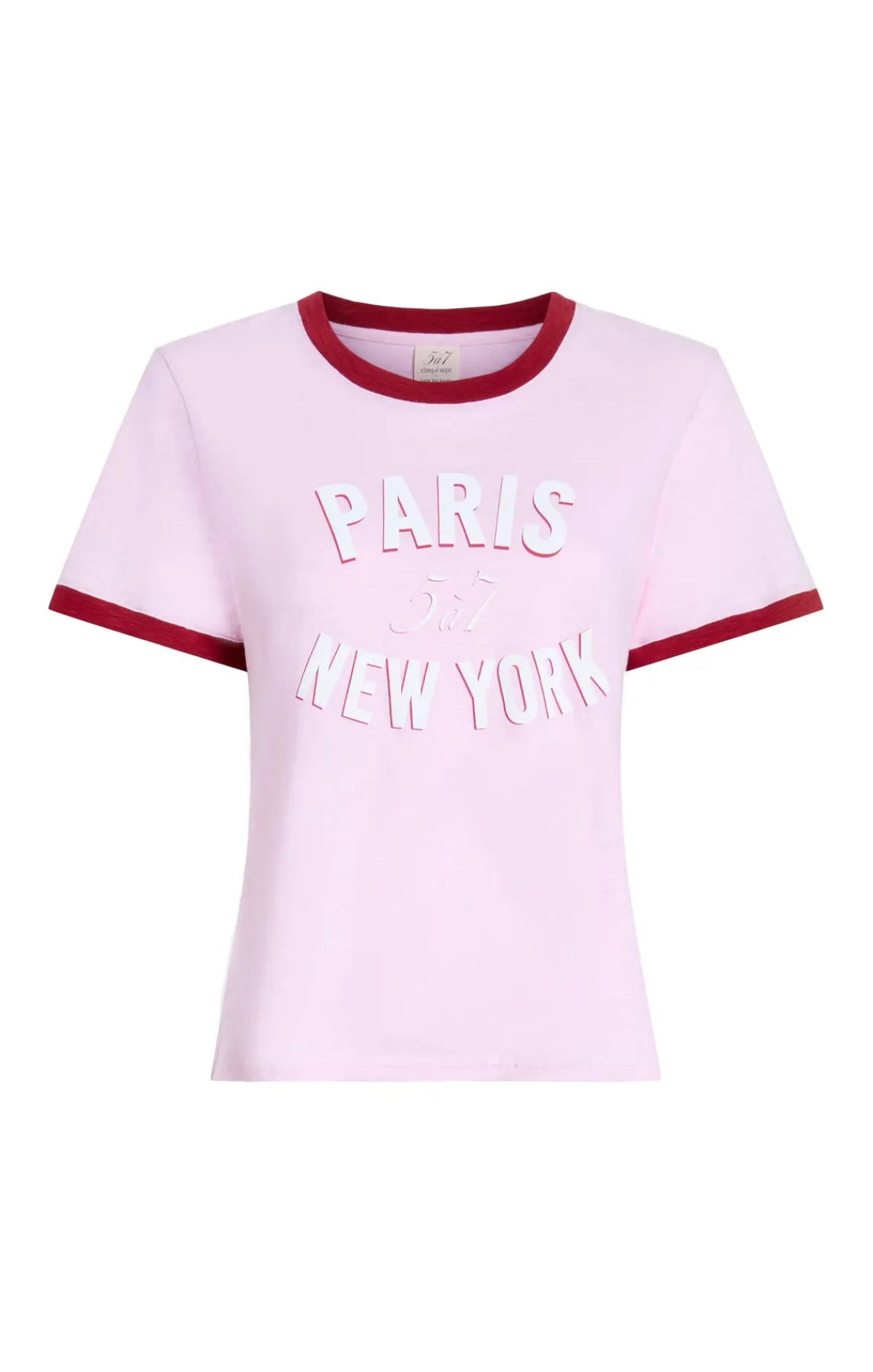 Cinq à Sept Paris New York Ringer Tee<Women Tees & Pullovers