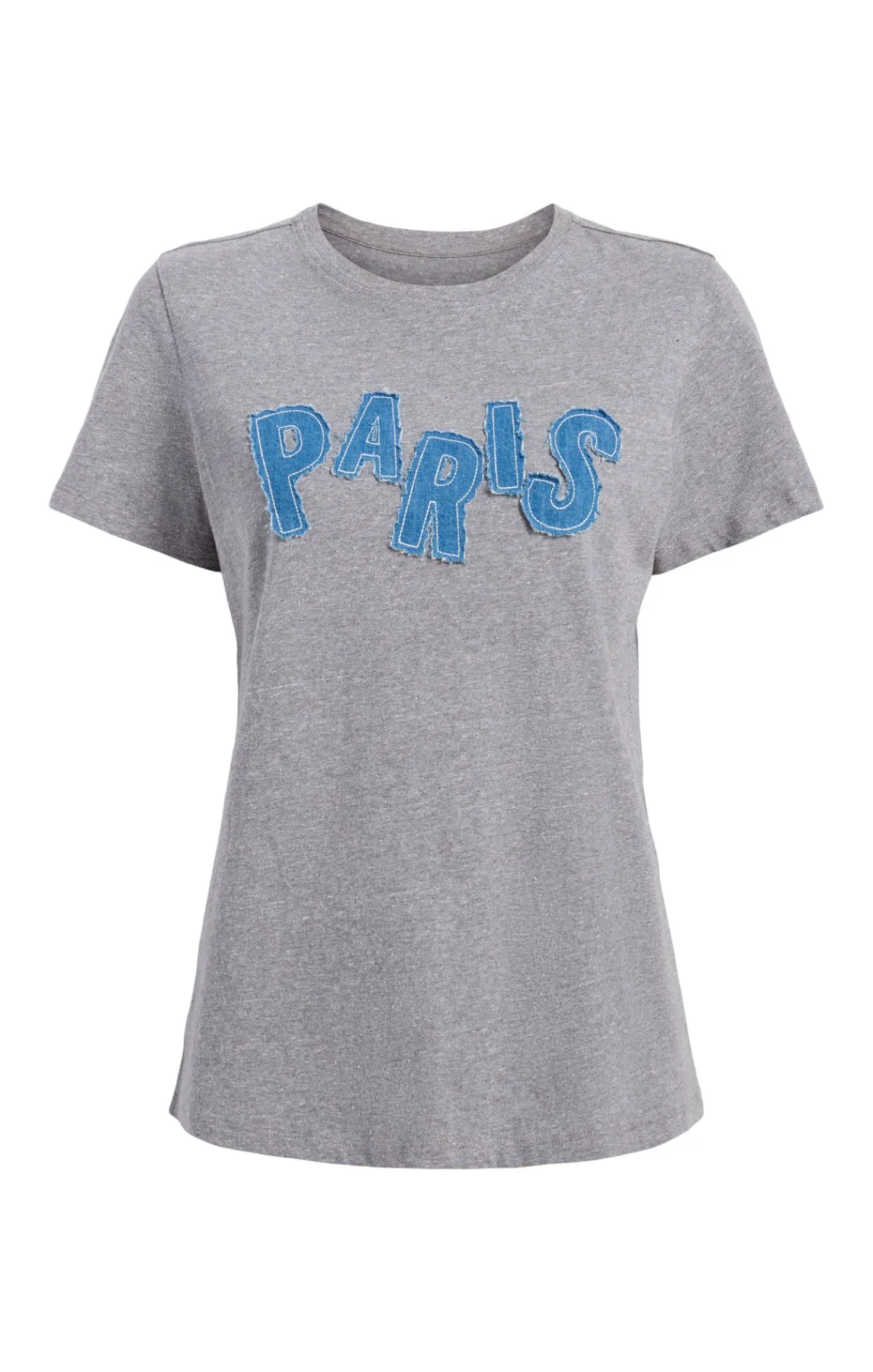 Cinq à Sept Patched Denim Paris Tee<Women Tees & Pullovers