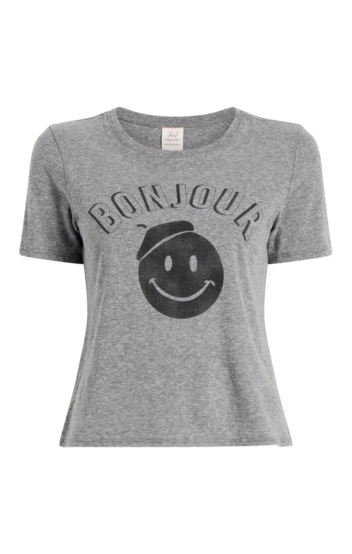 Cinq à Sept Pop Up Bonjour Shrunken Tee<Women Tees & Pullovers