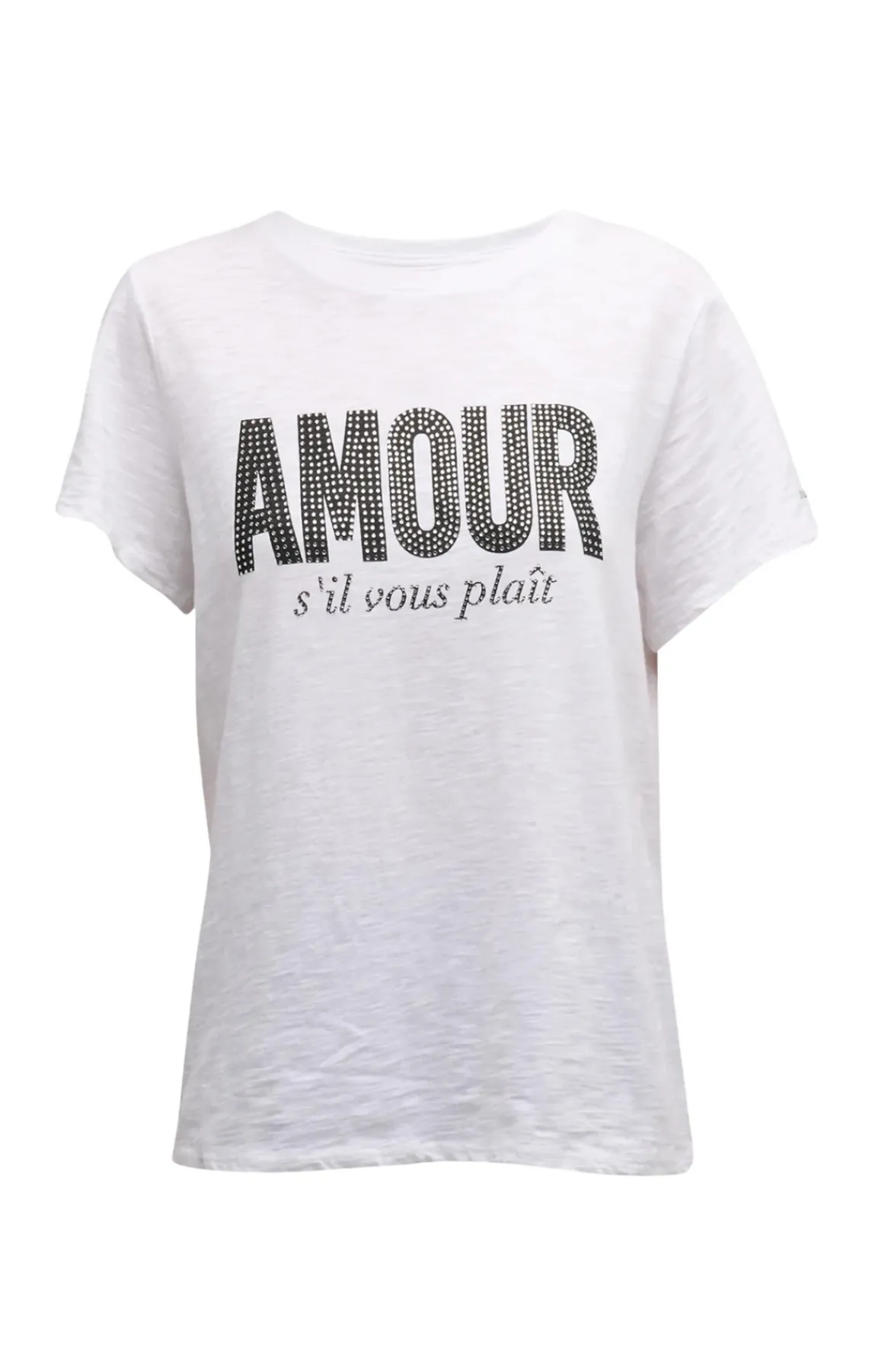 Cinq à Sept Rhinestone Amour Sil Vous Plait Tee<Women Tees & Pullovers