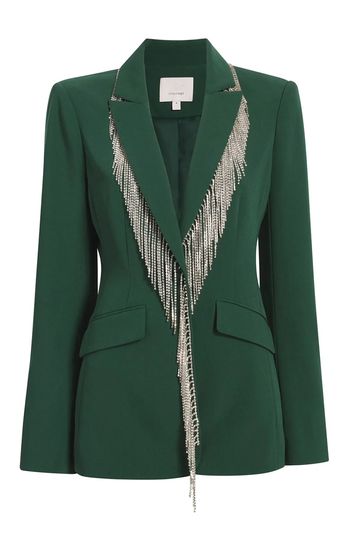 Cinq à Sept Rhinestone Fringe Embellished Cheyenne Blazer<Women Jackets