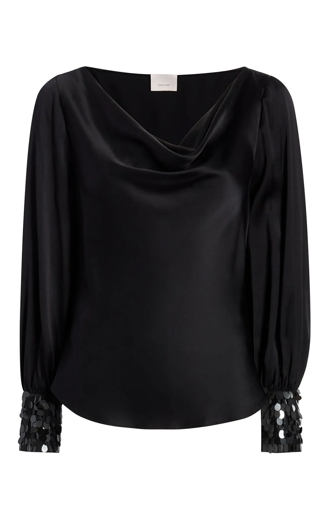 Cinq à Sept Sequin Cuff Taylee Top<Women Long Sleeve Tops