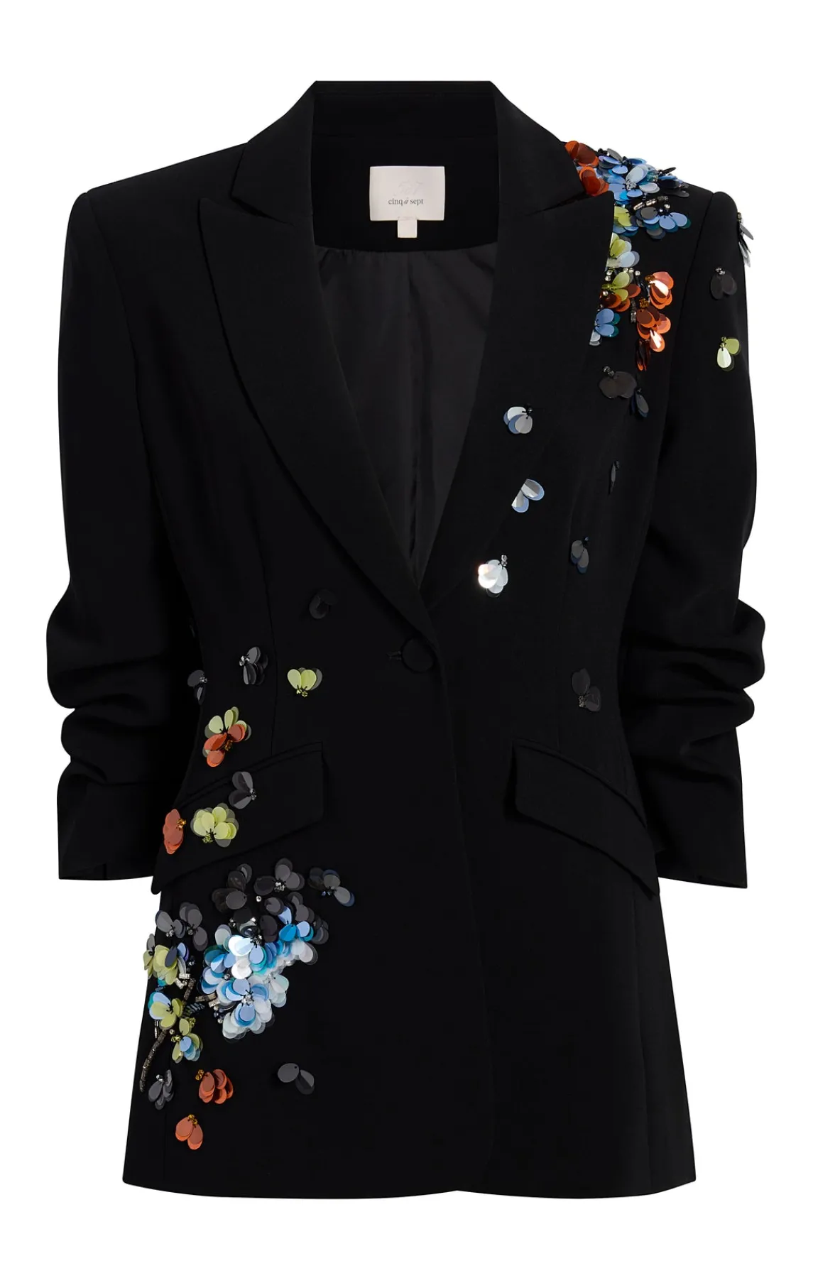 Cinq à Sept Sequin Flower Scrunched Cheyenne Blazer<Women Blazers | Jackets