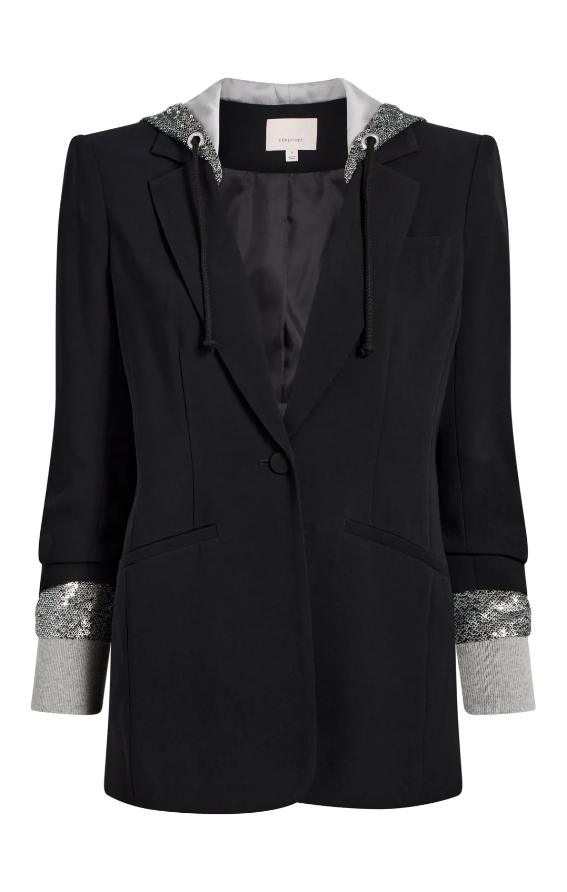 Cinq à Sept Sequin Hooded Khloe Blazer<Women Blazers