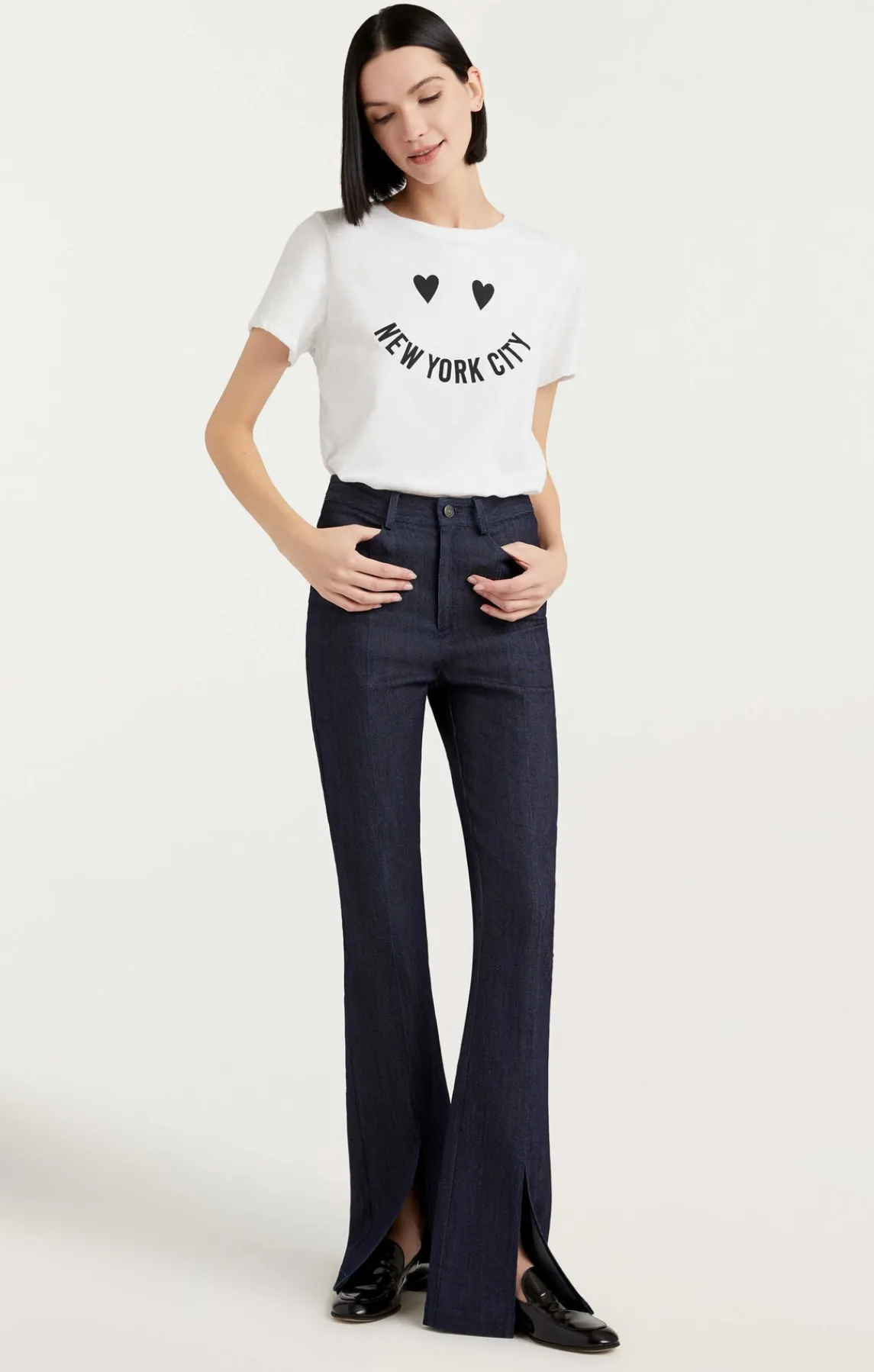 Cinq à Sept Smiley New York Tee<Women Tees & Pullovers