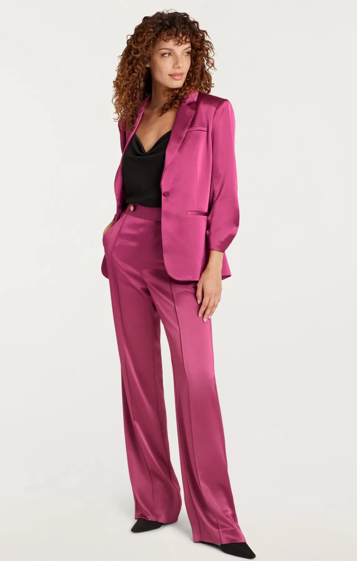 Cinq à Sept Smooth Satin Khloe Blazer<Women Blazers