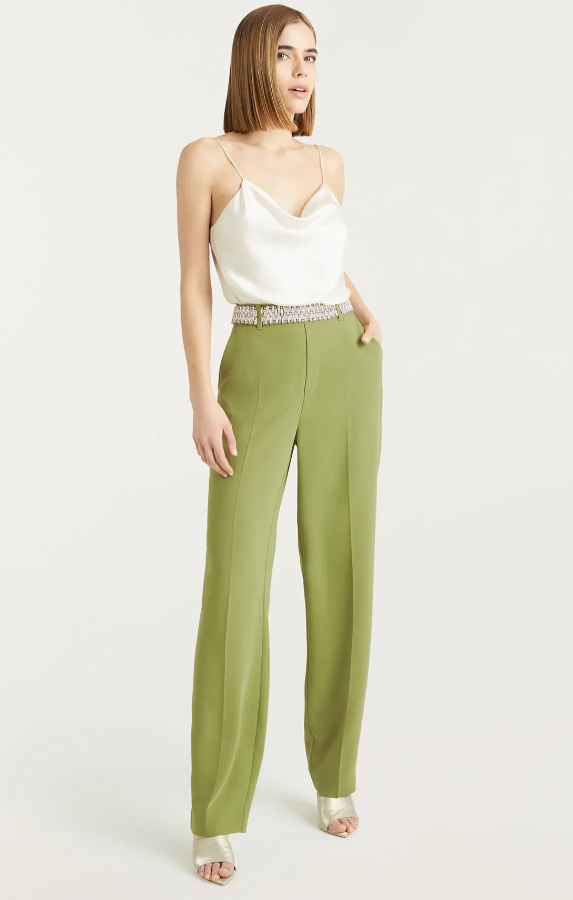 Cinq à Sept Stacked Jewelry Embellished Collins Pant<Women Pants