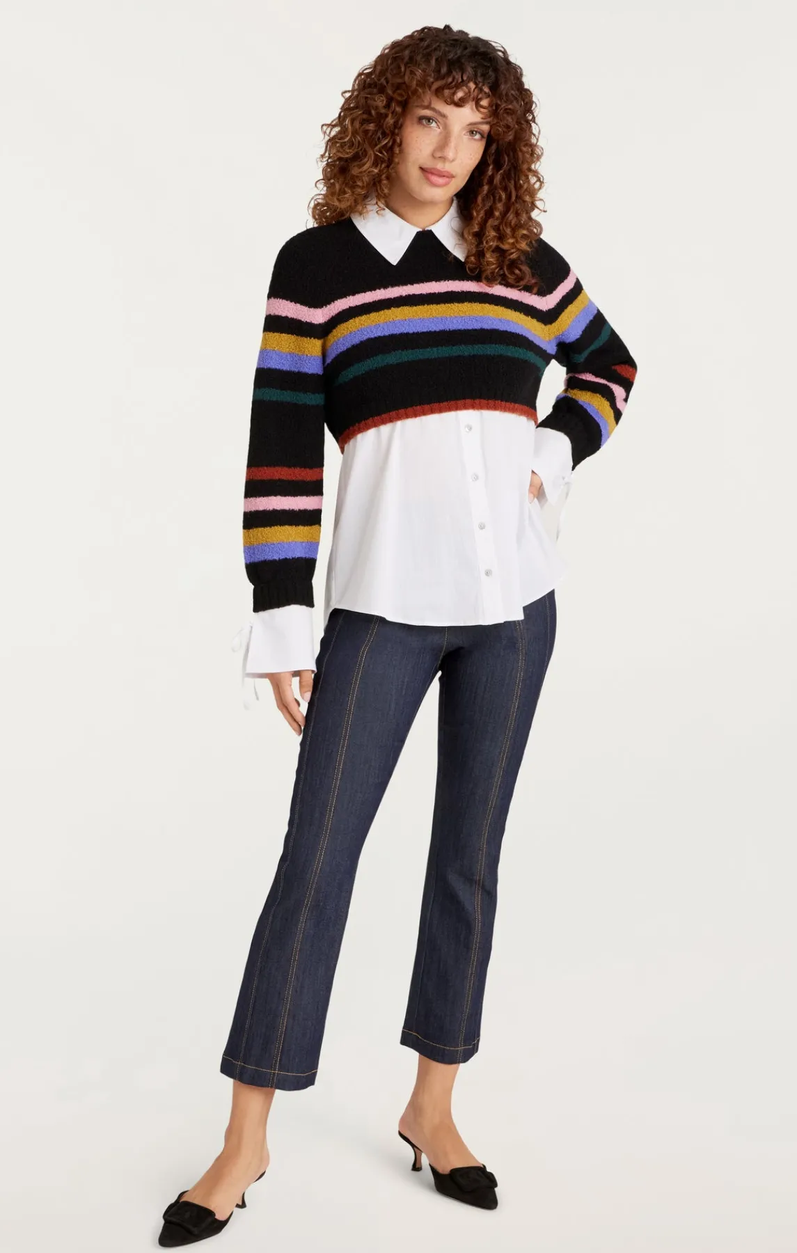 Cinq à Sept Striped Nelida Pullover<Women Long Sleeve Tops | Sweaters & Knits