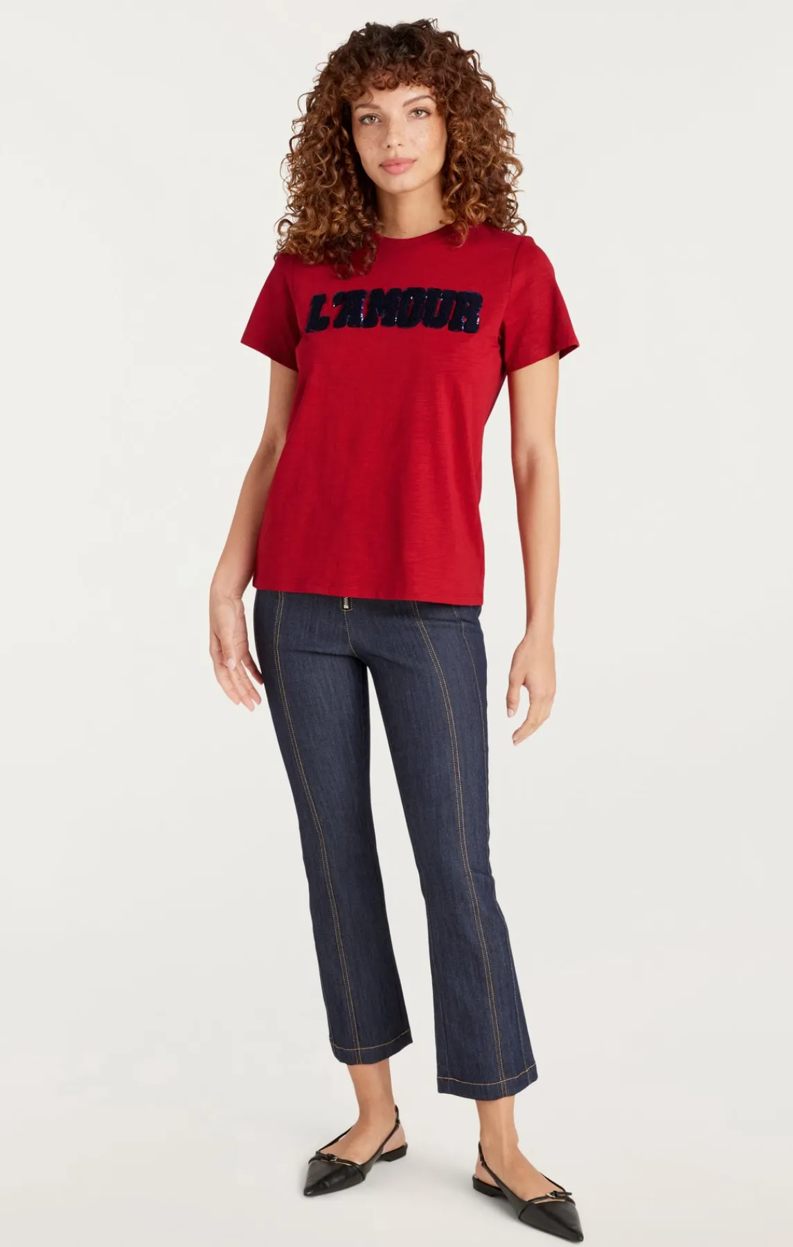 Cinq à Sept Toweled L'amour Shrunken Tee<Women Tees & Pullovers