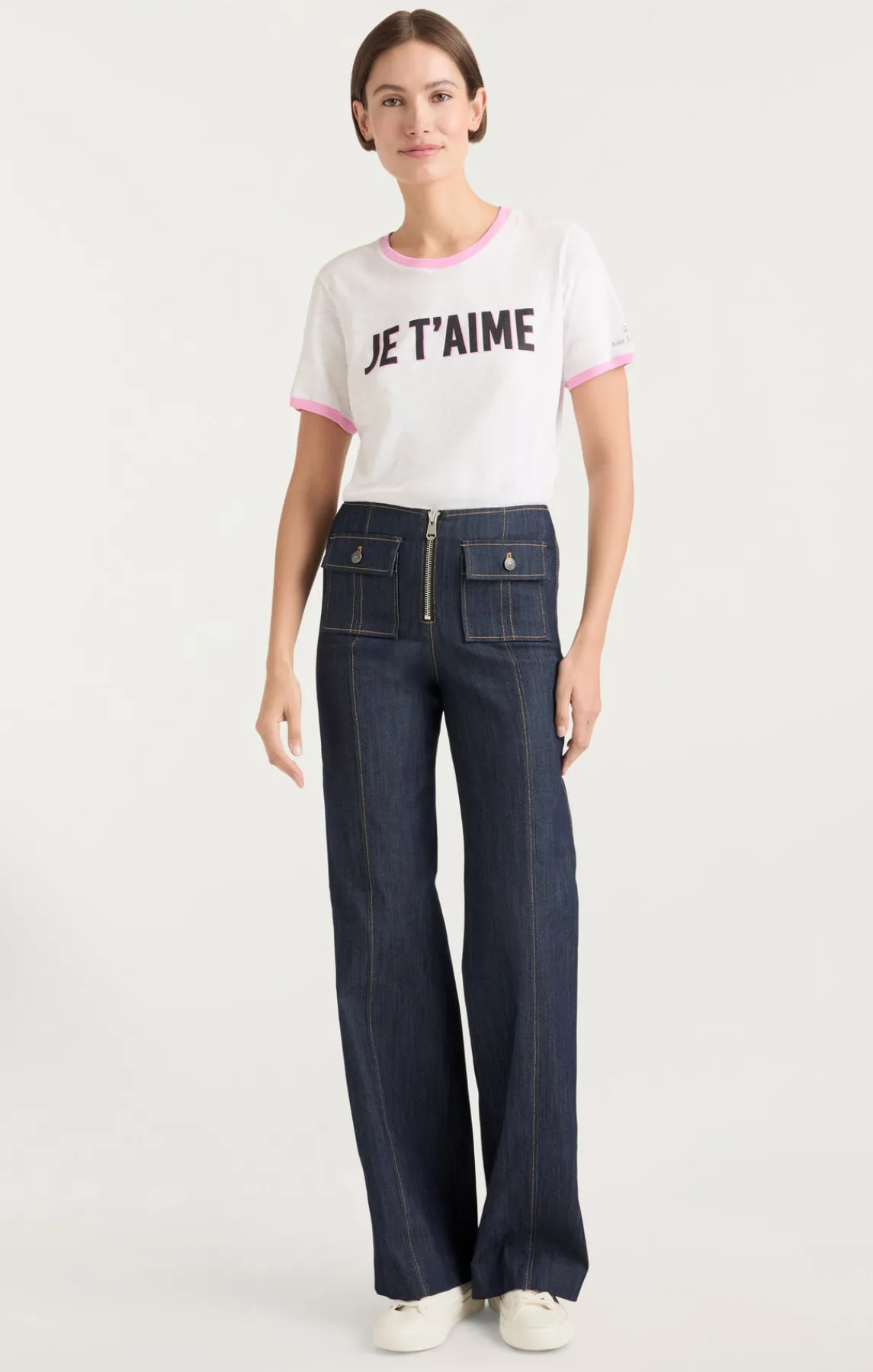 Cinq à Sept Two Tone Je T'aime Tee<Women Tees & Pullovers