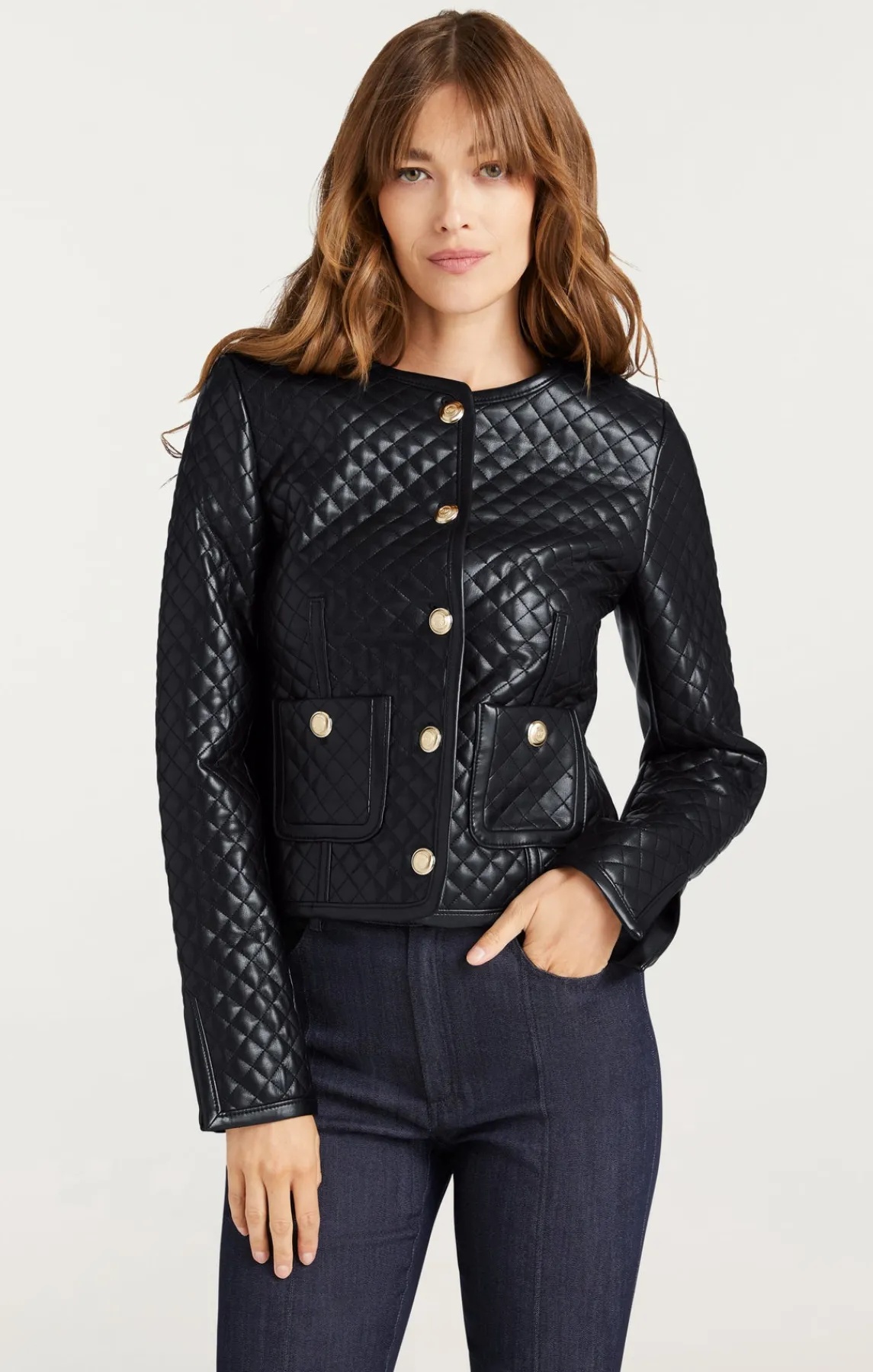 Cinq à Sept Vegan Leather Brooke Jacket<Women Jackets