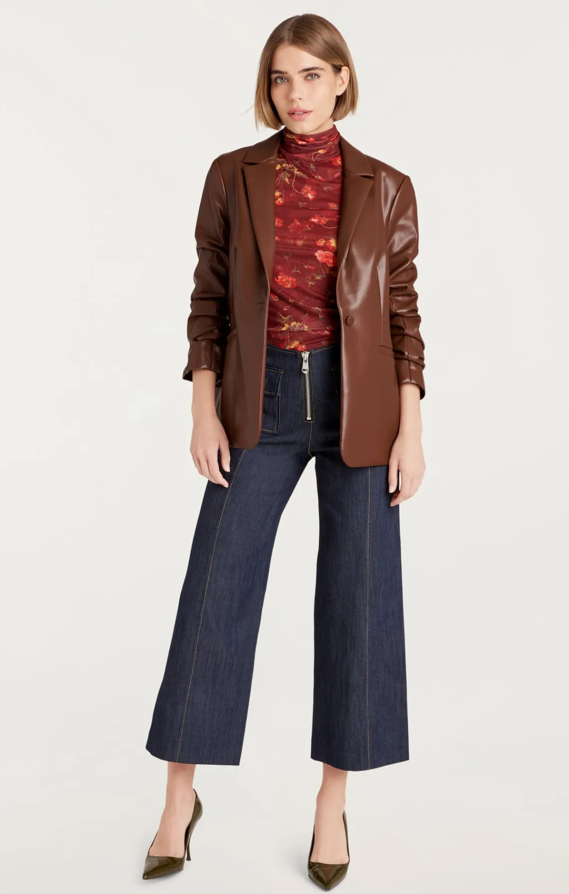 Cinq à Sept Vegan Leather Kylie Blazer<Women Blazers