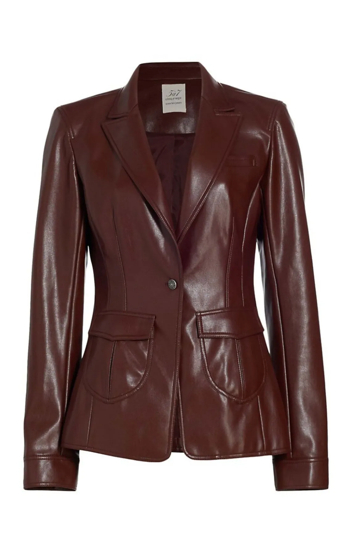 Cinq à Sept Vegan Leather Louisa Blazer<Women Jackets